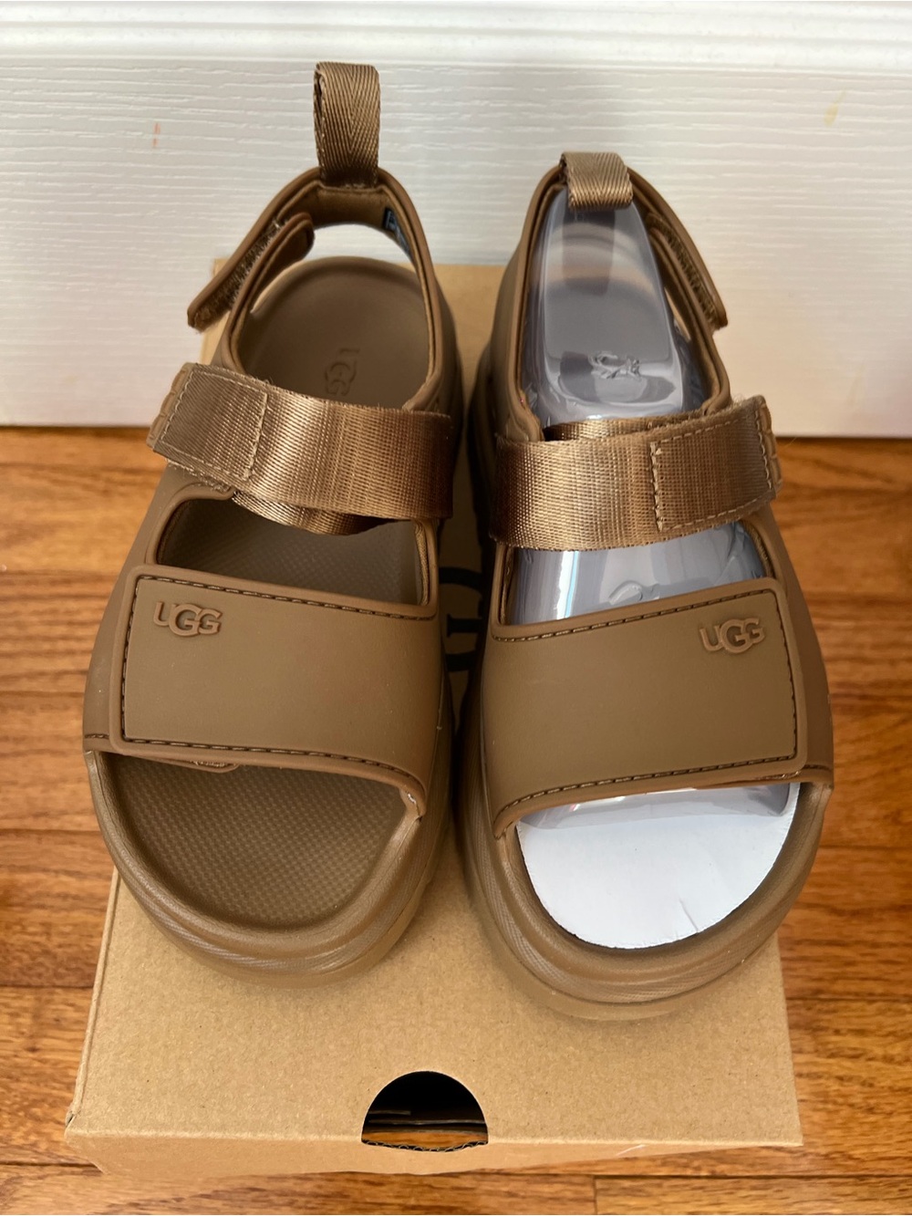 UGG Kids Tan Adjustable Strap Sandals